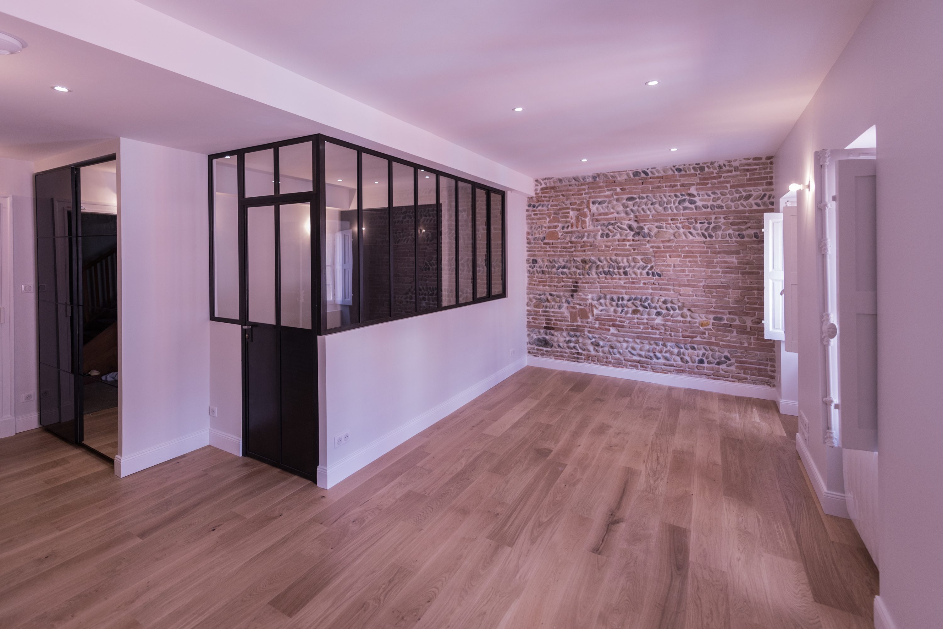 rénovation salon verrière